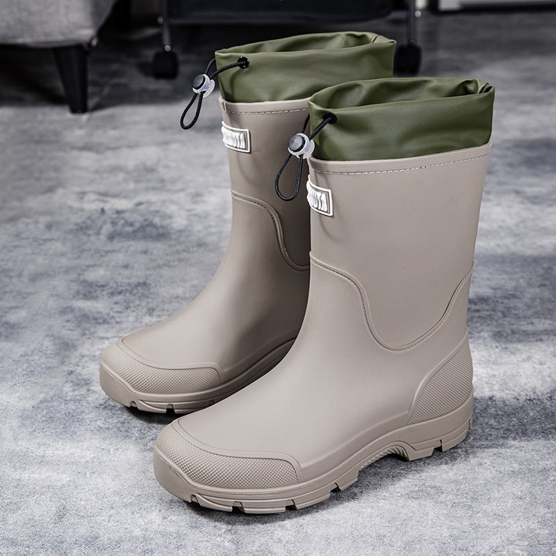 New Couple Rain Boots Outdoor Simple Restraint Casual Men'S Water Shoes Rain Boots Non-Slip Waterproof Rainy Day Women'S Boots - Image 1